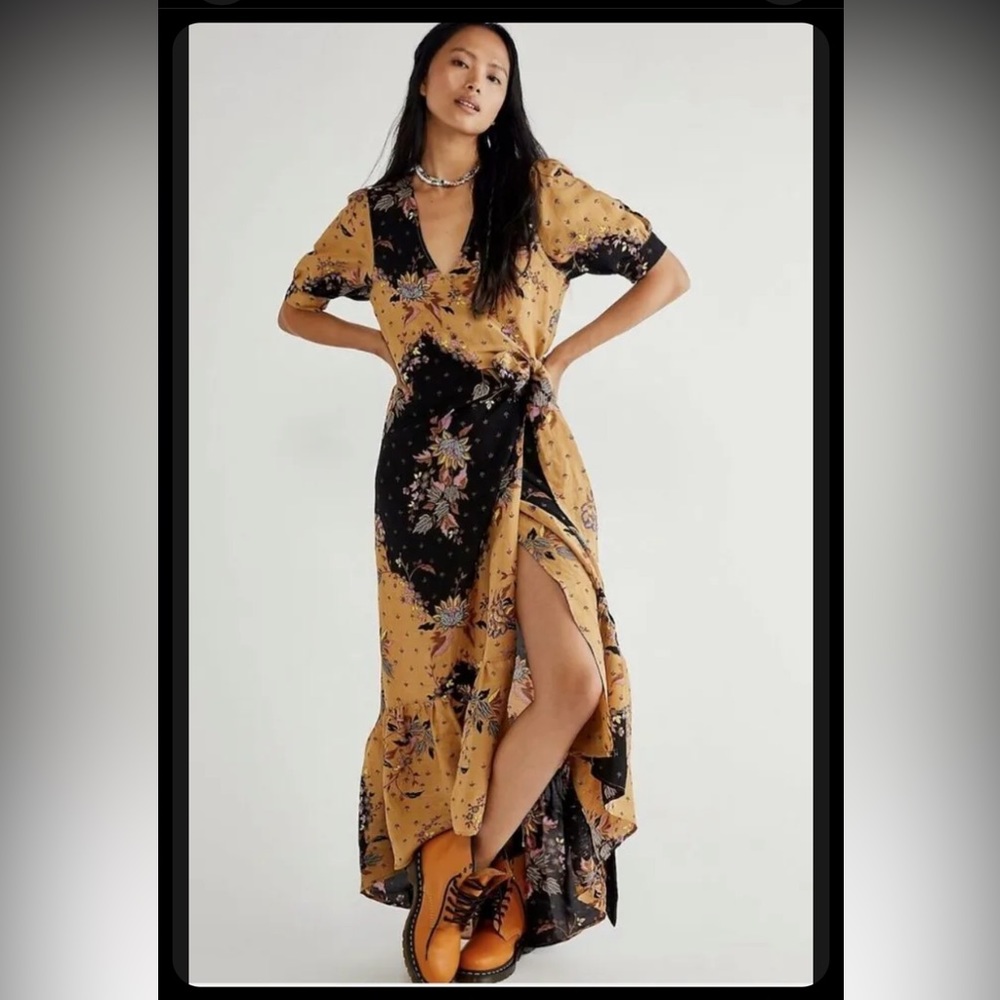 Scotch and Soda floral wrap dress